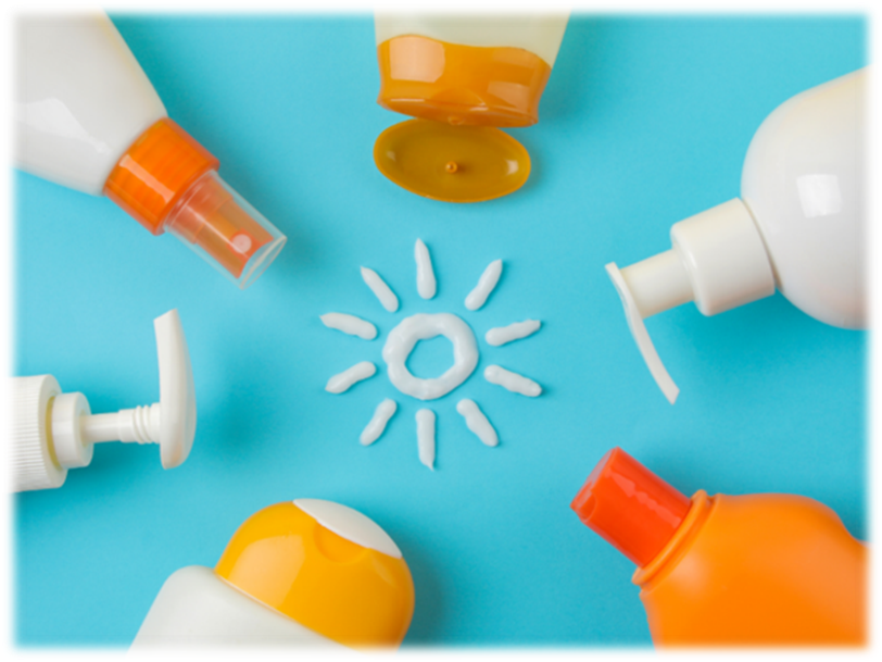 Auf dem Bild sind verschiedene Tuben Sonnencreme zu sehen.